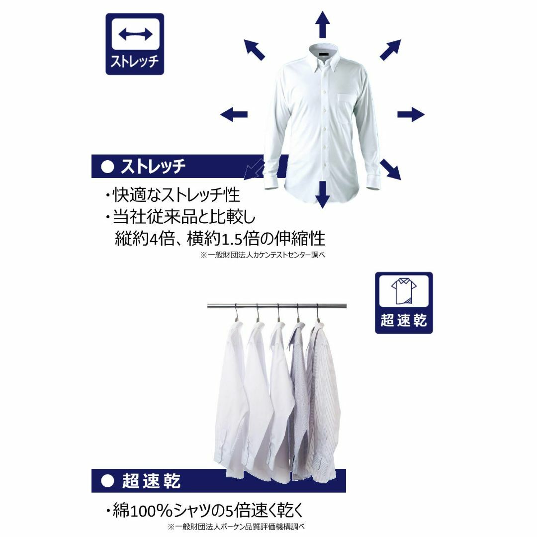 アイシャツ i-shirt 完全ノーアイロン ストレッチ 超速乾 スリムフィット