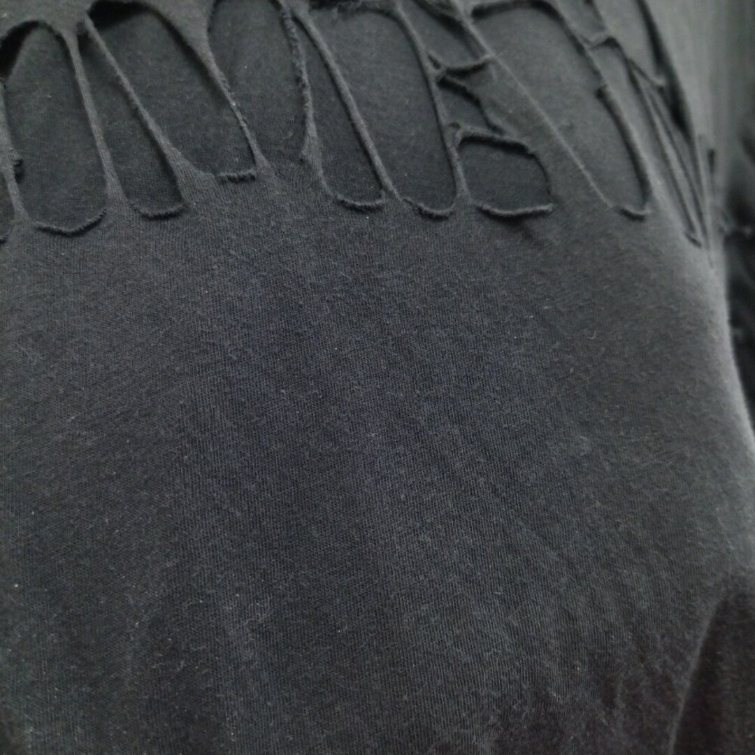Maison Martin Margiela(マルタンマルジェラ)のMartin Margiela 10 マルタンマルジェラ 07SS ここのえ期 デストロイ加工 半袖Tシャツ カットソー 30GC043 ブラック メンズのトップス(Tシャツ/カットソー(半袖/袖なし))の商品写真