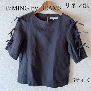 ビーミング ライフストア バイ ビームス(B:MING LIFE STORE by BEAMS)のBEAMS ビーミングライフストアバイビームス 麻混ブラウス Sサイズ(シャツ/ブラウス(半袖/袖なし))