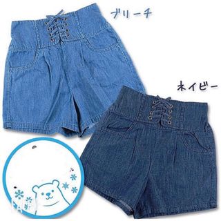 キッズ デニムパンツ ショーツ ショートパンツ デニム 半ズボン 子供 (パンツ/スパッツ)