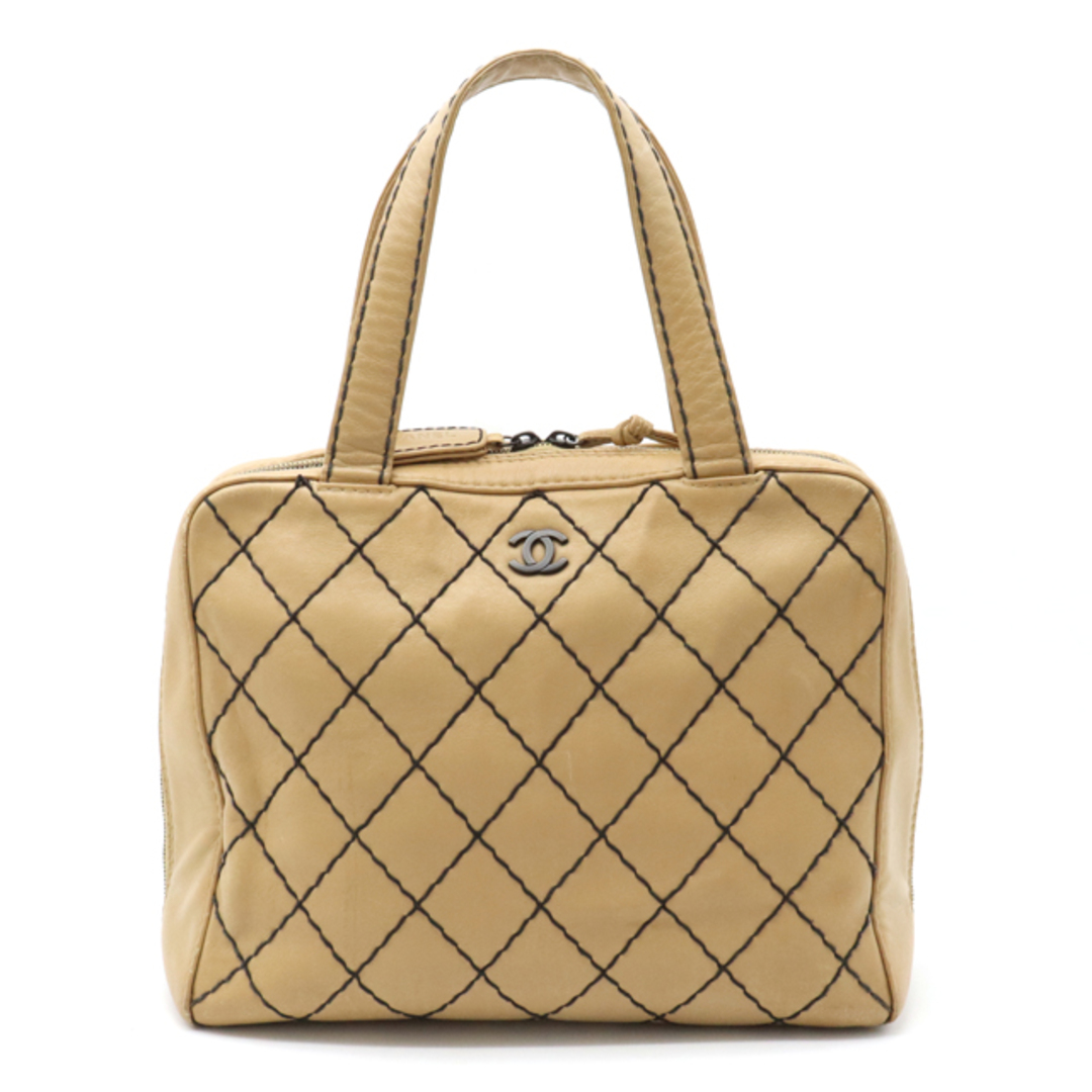 美品 CHANEL シャネル ワイルドステッチ ココマークトートバッグ