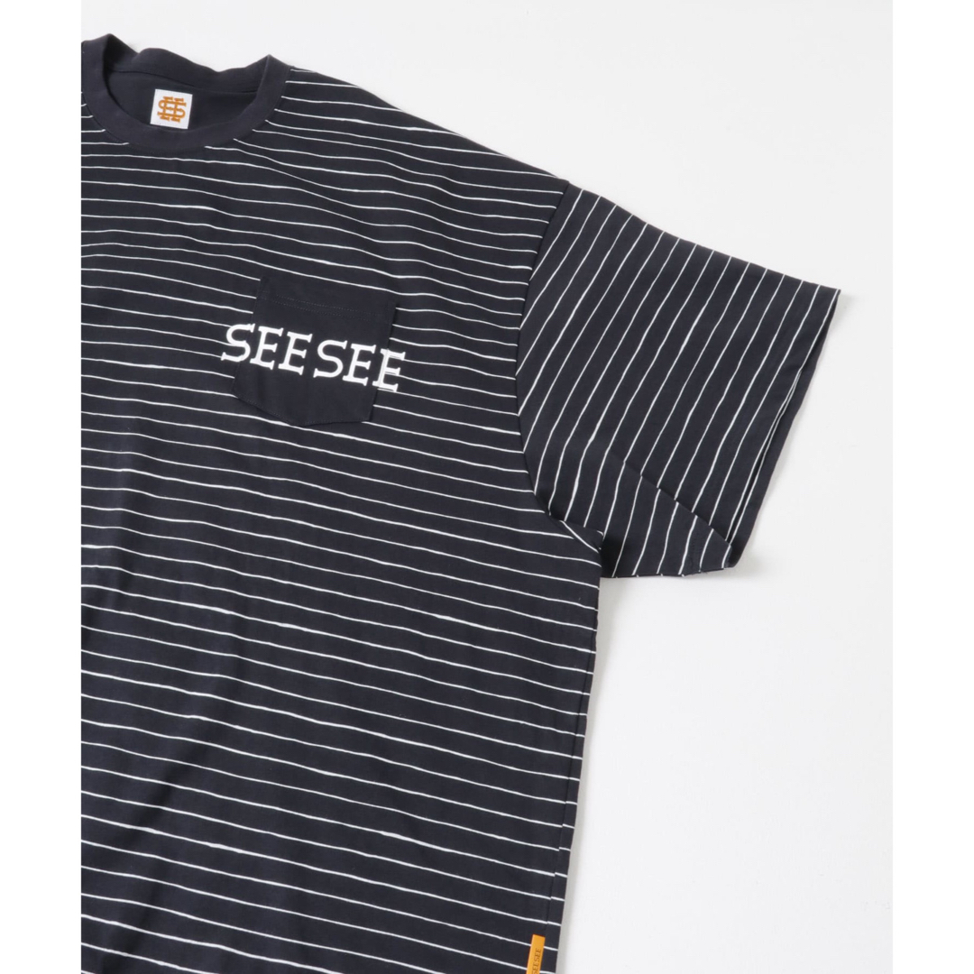 XLサイズ NAVY SEE SEE SUPER BIG FLAT BOADER - Tシャツ/カットソー