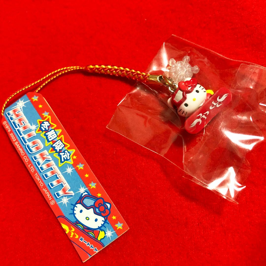 ハローキティ - ハローキティストラップ:冬季限定スノボー ハローキティ - ハローキティストラップ:冬季限定スノボー