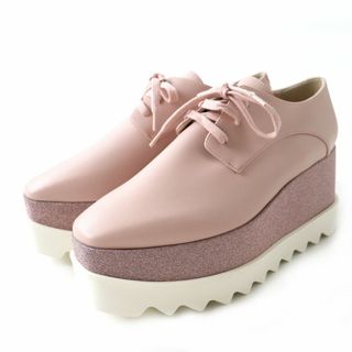 ステラマッカートニー(Stella McCartney)の未使用◎伊製 Stella McCartney ステラマッカートニー  ELYSE エリス グリッター 厚底 レースアップ スニーカー ピンク 35 1／2 箱 袋付(スニーカー)