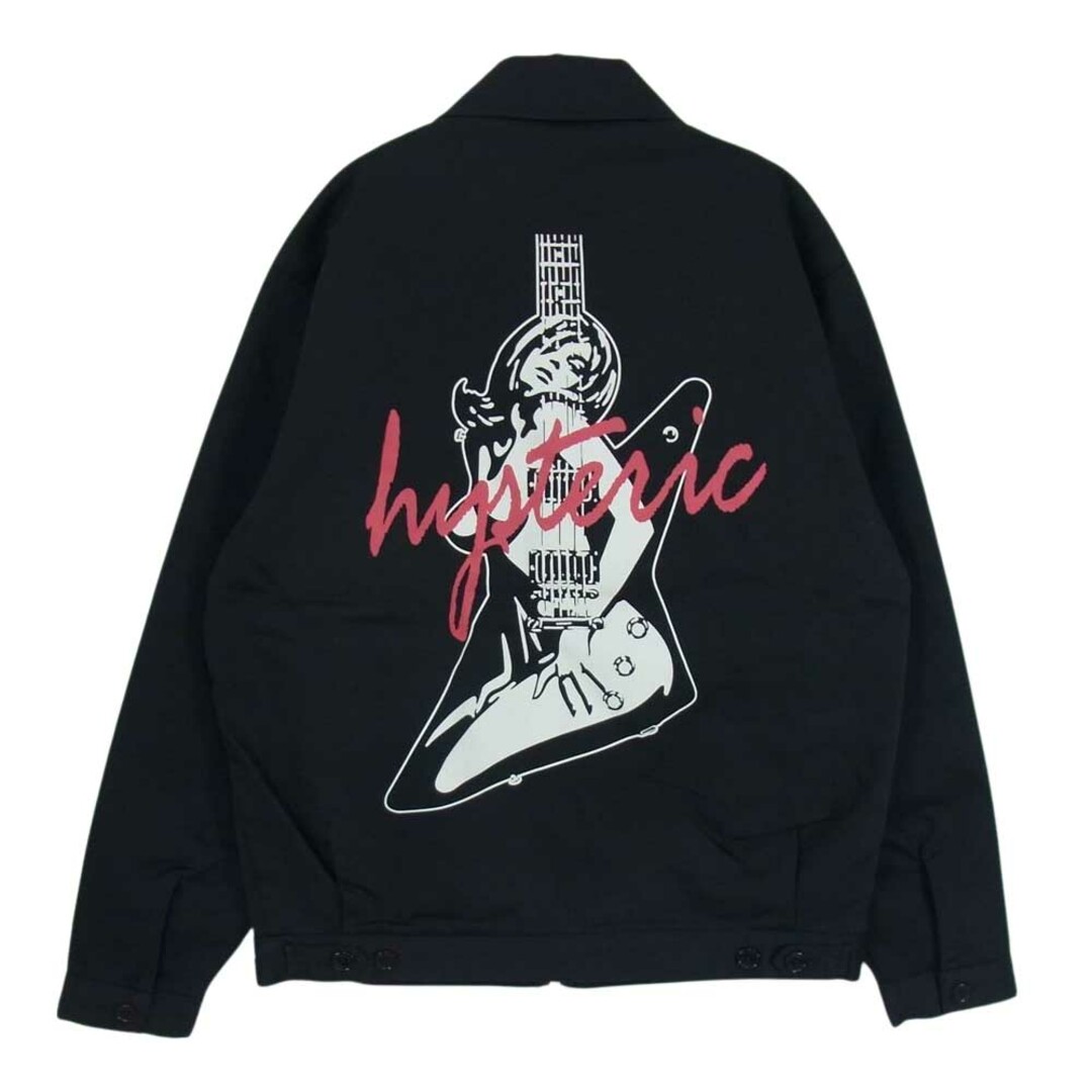 M肩幅HYSTERIC GLAMOUR ヒステリックグラマー 23SS 02231AB01 × Dickies ディッキーズ 02231AB01 GUITAR GIRL ギターガール アイゼンハワー ジャケット ブラック系 M【新古品】【未使用】