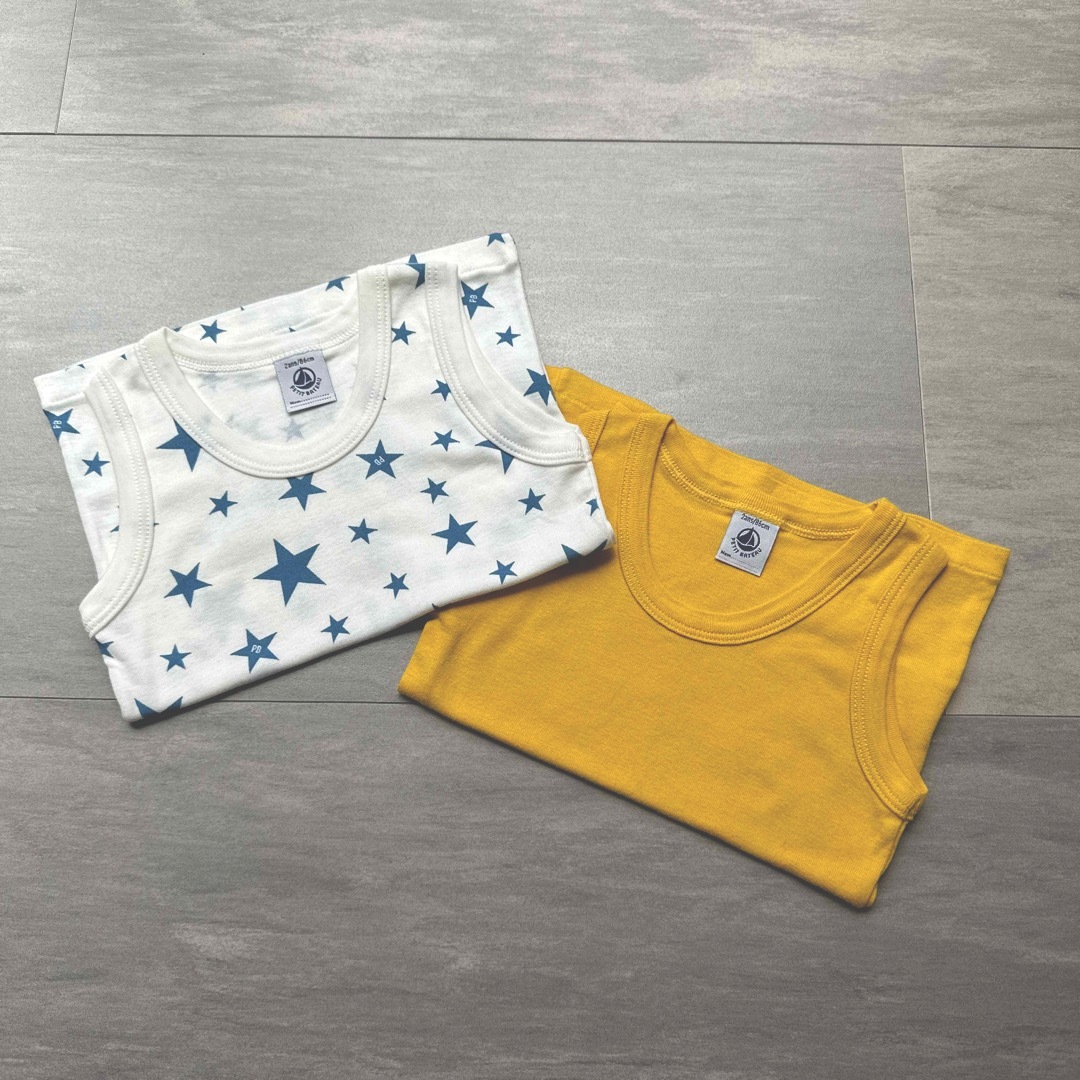 PETIT BATEAU(プチバトー)のプチバトー　タンクトップ　2枚セット　86サイズ キッズ/ベビー/マタニティのベビー服(~85cm)(タンクトップ/キャミソール)の商品写真