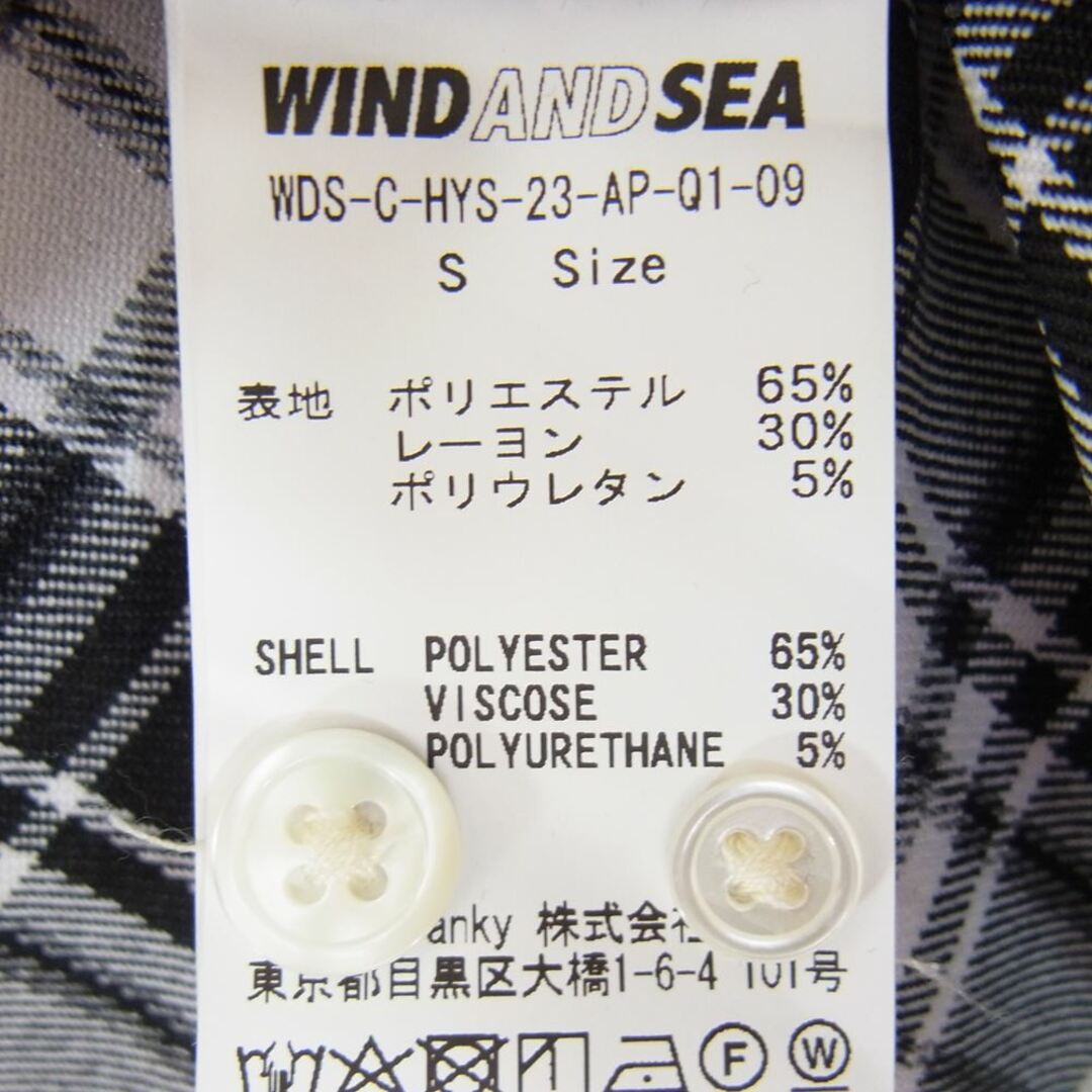 HYSTERIC GLAMOUR(ヒステリックグラマー)のHYSTERIC GLAMOUR ヒステリックグラマー × WIND AND SEA BERET ウィンダンシー 22AW WDS-C-HYS-23-AP-Q1-09 02223ZI10 CHECK SHIRT チェック ネルシャツ ブラック系 S【新古品】【未使用】【中古】 メンズのトップス(シャツ)の商品写真