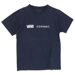 ソフ(SOPH)のSOPH ソフ × VANS バンズ SOPH-160190 クルーネック 丸首 コットン プリント Tシャツ ネイビー系 S【中古】(Tシャツ/カットソー(半袖/袖なし))