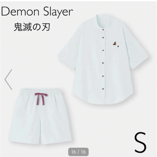 ジーユー(GU)のGU パジャマ(半袖&ショートパンツ)Demon Slayer S(パジャマ)