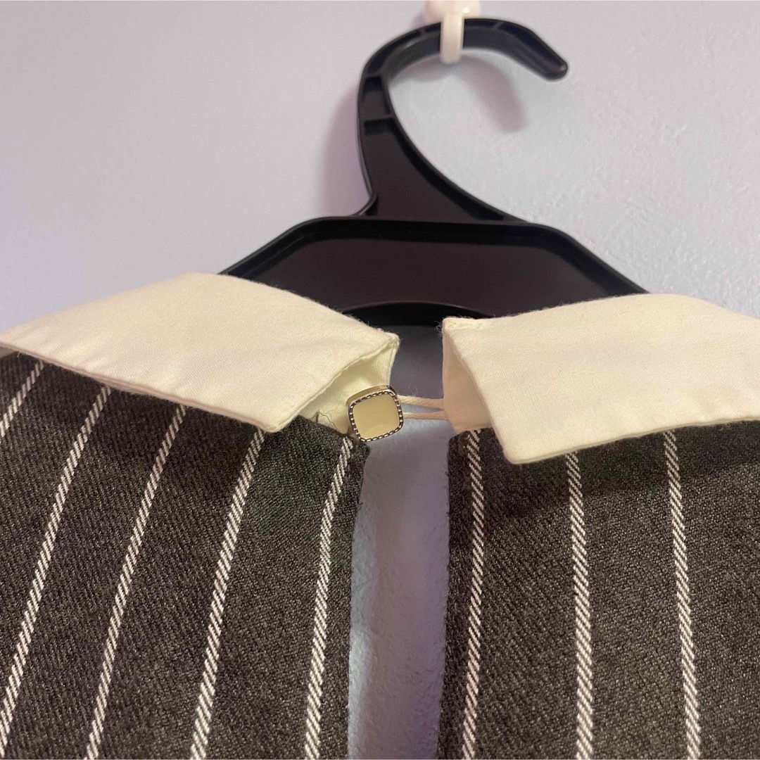 THE EMPORIUM(ジエンポリアム)のレディース　襟付き　ミニワンピース　ストライプ　フレンチガーリー レディースのワンピース(ミニワンピース)の商品写真