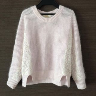 プロポーションボディドレッシング(PROPORTION BODY DRESSING)のアンゴラふわふわレースニット♡ラベンダー(ニット/セーター)