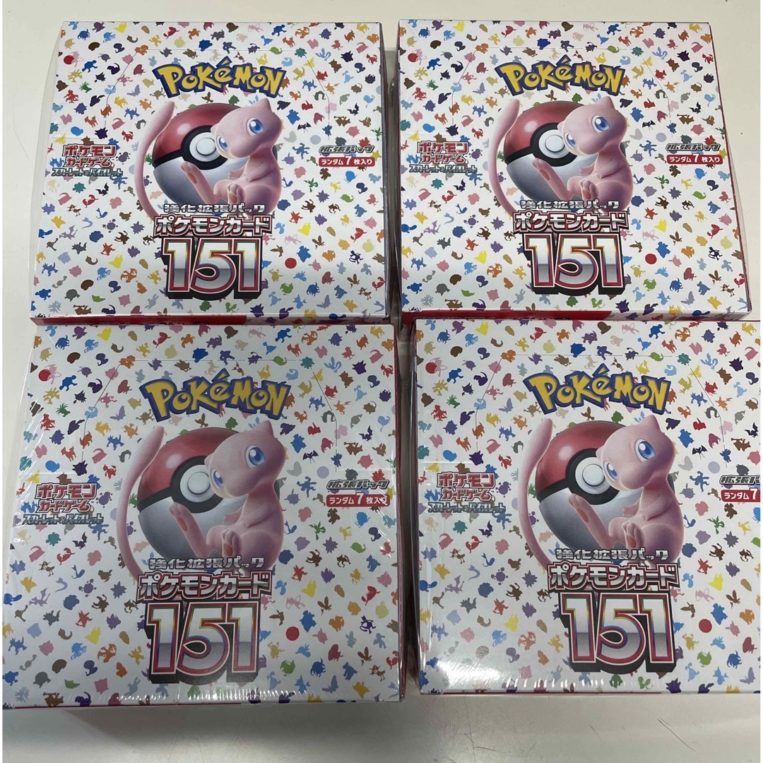 ポケモンカード151未開封シュリンク付き4box