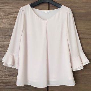 プロポーションボディドレッシング(PROPORTION BODY DRESSING)のプロポーションボディドレッシング　袖フリルシフォンブラウス　とろみ生地(シャツ/ブラウス(長袖/七分))