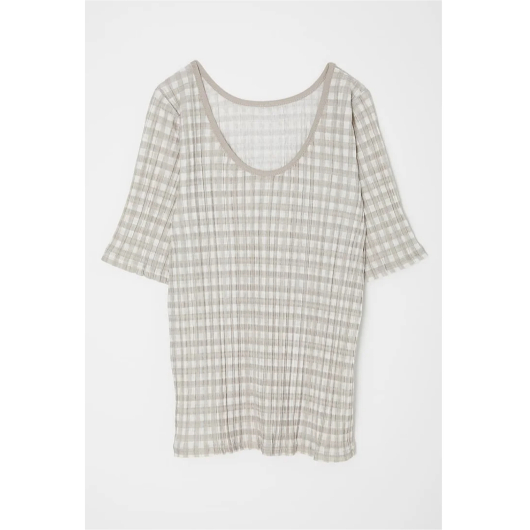 moussy(マウジー)のマウジー　GINGHAM CHECK CUT トップス レディースのトップス(シャツ/ブラウス(半袖/袖なし))の商品写真