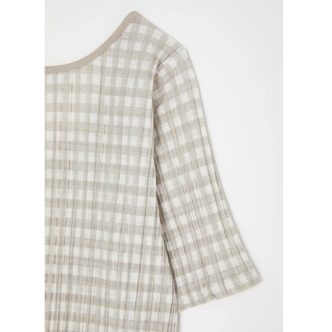 moussy(マウジー)のマウジー　GINGHAM CHECK CUT トップス レディースのトップス(シャツ/ブラウス(半袖/袖なし))の商品写真