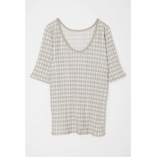 マウジー(moussy)のマウジー　GINGHAM CHECK CUT トップス(シャツ/ブラウス(半袖/袖なし))