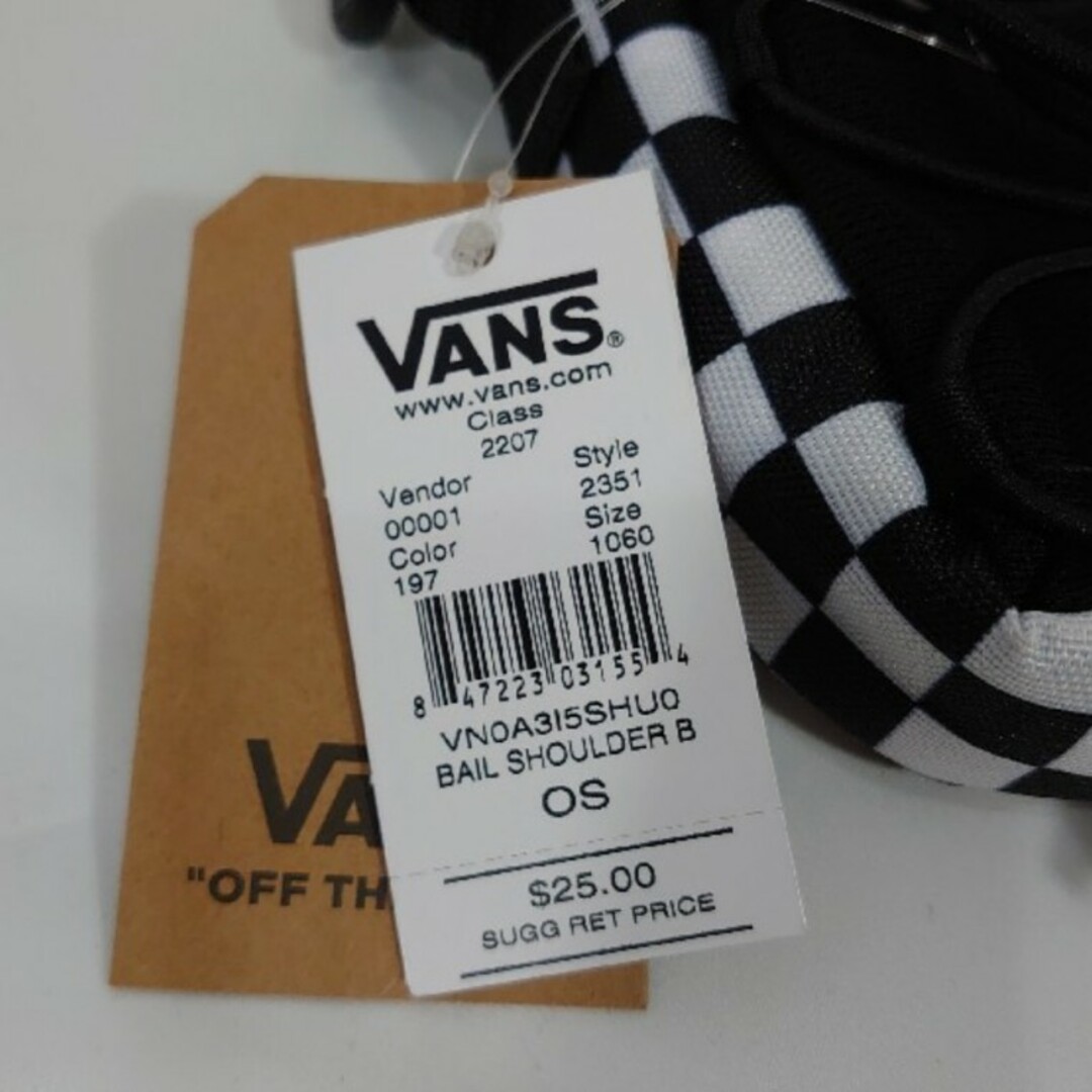 VANS(ヴァンズ)のVANS バンズ ミニショルダーバッグ 黒白チェッカー メンズのバッグ(ショルダーバッグ)の商品写真