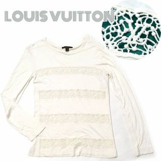 ルイヴィトン■LVロゴモノグラムレースシルク混長袖Tシャツ ロンT　レディース