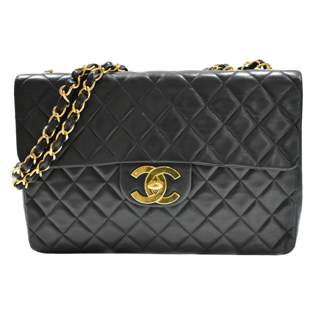 CHANEL - 【中古品】CHANEL デカマトラッセ ブラック×ゴールド金具 ...