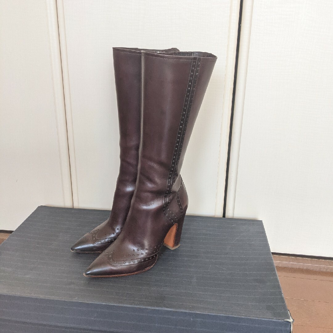 SANTONI サントーニ ブーツ 38(24.5cm位) 茶