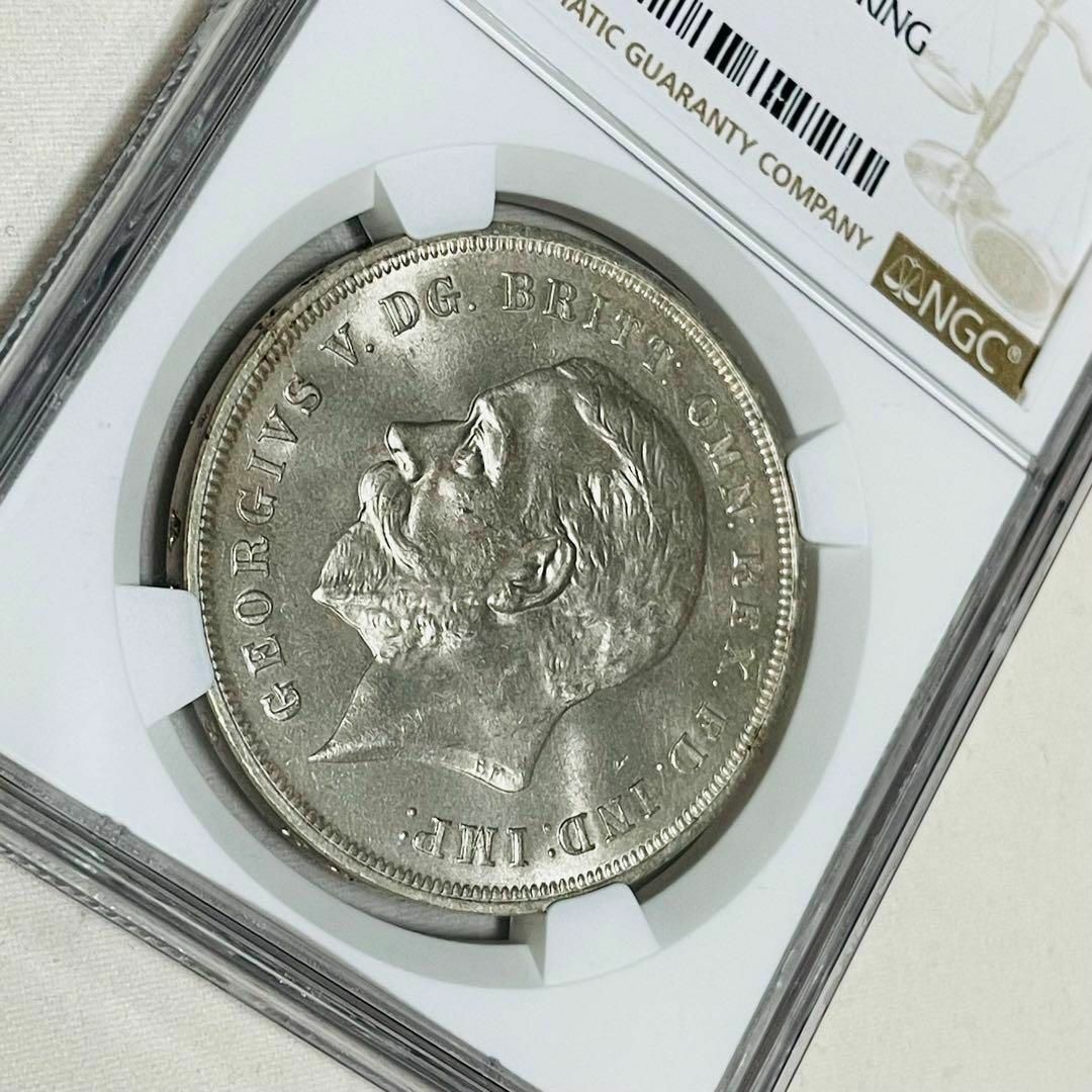 1935 英国 ジョージ5世 25周年記念 1クラウン銀貨 NGC MS64 B - 通販