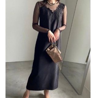 アメリヴィンテージ(Ameri VINTAGE)のAmeri vintage UND RENEE CUTWORK DRESS(ロングワンピース/マキシワンピース)