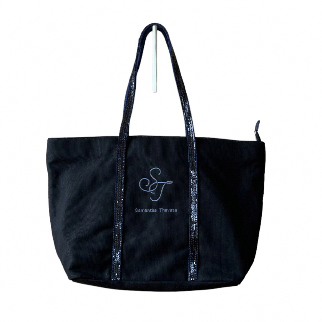 Samantha Thavasa(サマンサタバサ)のサマンサタバサ　スパンコール キャンバストート　ブラック レディースのバッグ(トートバッグ)の商品写真