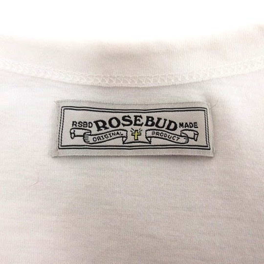 ROSE BUD(ローズバッド)のROSE BUD Tシャツ カットソー ボートネック 半袖 F 白 ホワイト レディースのトップス(Tシャツ(半袖/袖なし))の商品写真