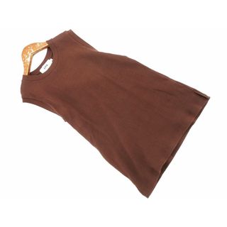 マウジー(moussy)のアズールバイマウジー ノースリーブ カットソー sizeS/茶  ■◆ レディース(カットソー(半袖/袖なし))