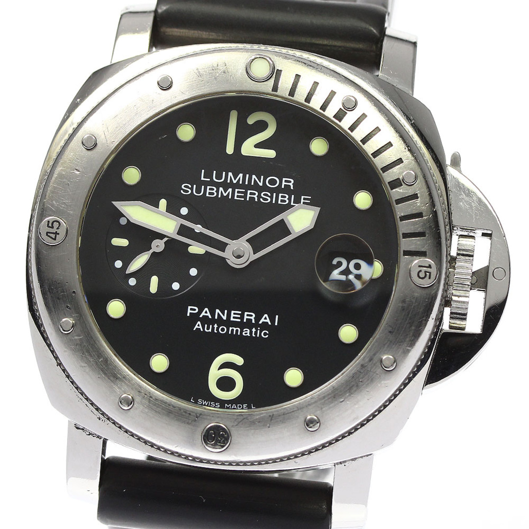 ベルト訳あり パネライ PANERAI PAM00024 ルミノール サブマーシブル スモールセコンド 自動巻き メンズ 箱付き_743119擦り傷が多い小さい打痕ベゼル