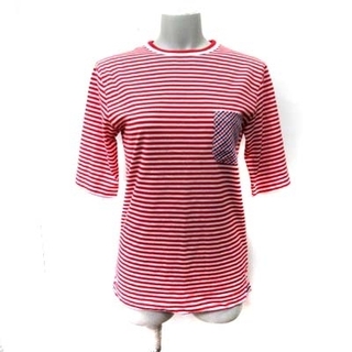 タケオキクチ ミクスパイス Tシャツ カットソー ボーダー 半袖 M 赤 レッド(Tシャツ(半袖/袖なし))