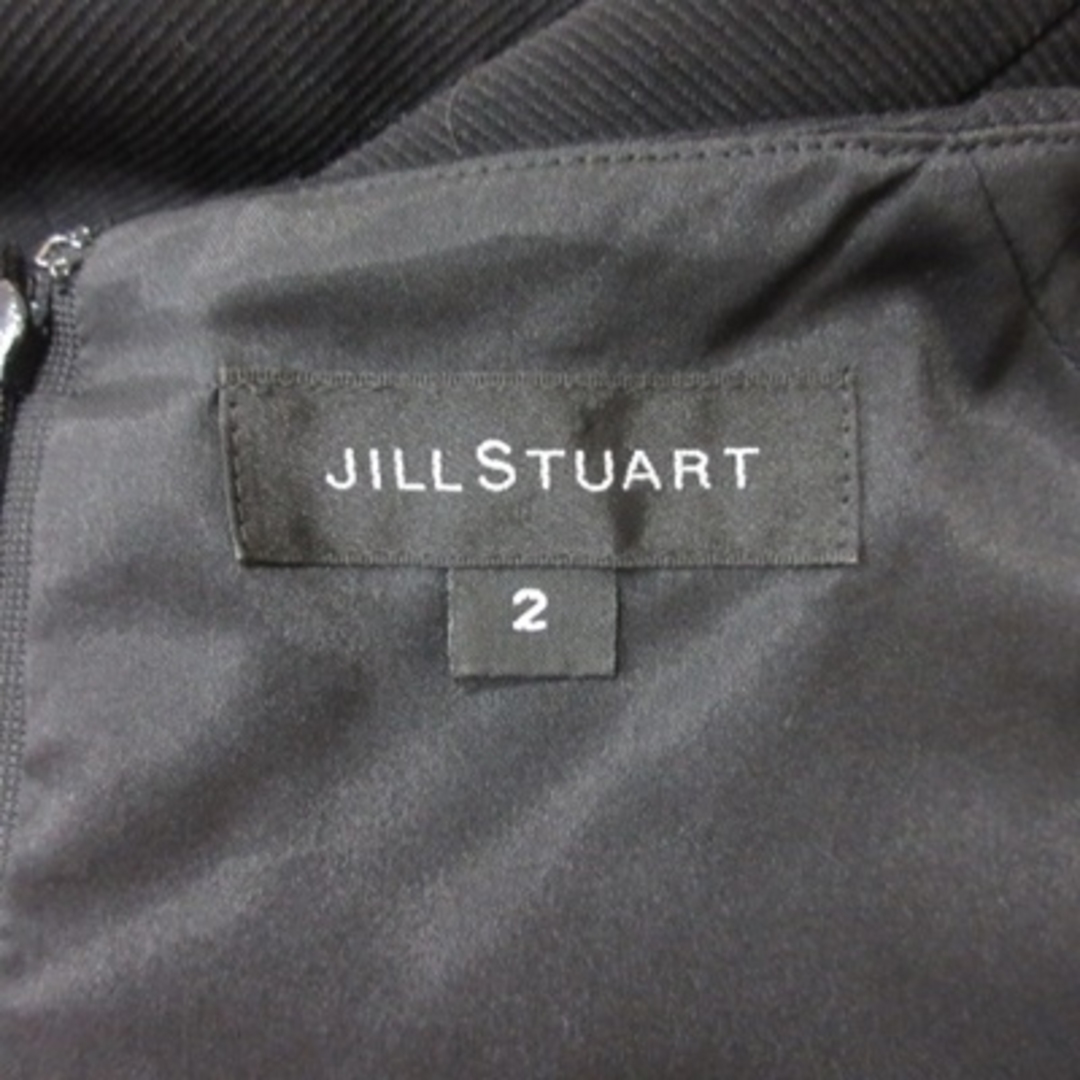 JILLSTUART(ジルスチュアート)のジルスチュアート ミニワンピース フレンチスリーブ 刺繍 レース 2 ブラック レディースのワンピース(ひざ丈ワンピース)の商品写真