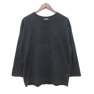 アザー(other)のクラウドナイン カットソー 長袖 ドロップショルダー ボートネック M～L 黒(カットソー(長袖/七分))