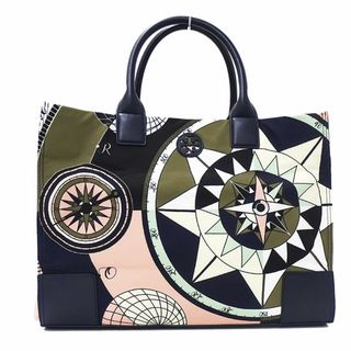 トリーバーチ(Tory Burch)のトリーバーチ Tory Burch バッグ レディース ブランド トートバッグ  ナイロン レザー ハンドバッグ 紺 ピンク マルチ 大容量トートバッグ マルチ柄 お出かけ おしゃれ 【中古】 白(トートバッグ)