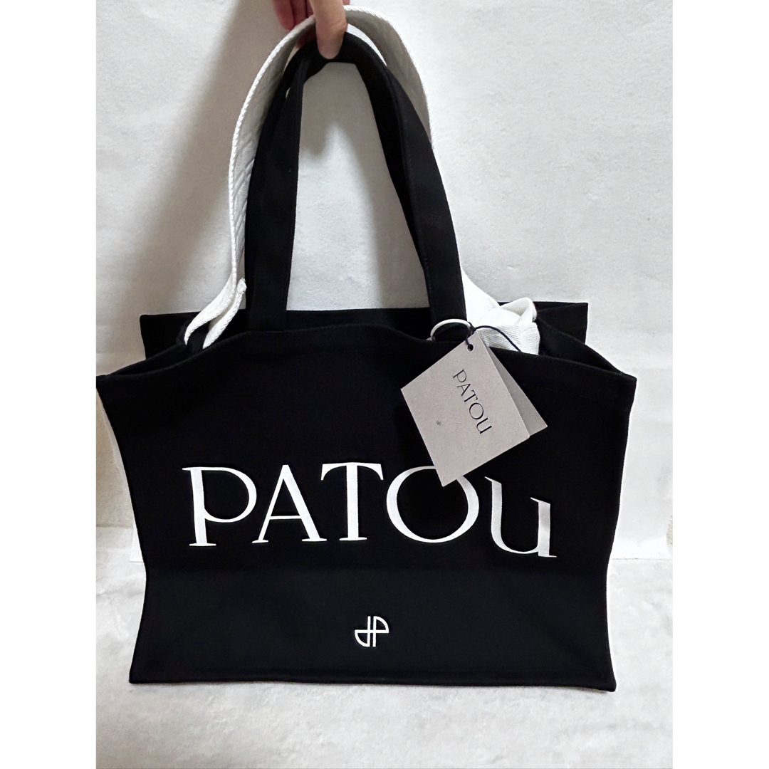 【新品未使用】 PATOU パトゥ トート ショルダーバッグ CANVAS TOTE キャンバストート コットン AC0240076 【BLACK】