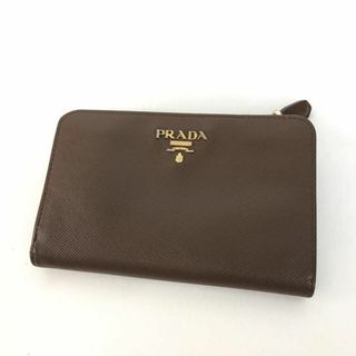 プラダ(PRADA)のPRADA プラダ 二つ折り財布 レザー ブラウン 小物 レディース ブランド(財布)