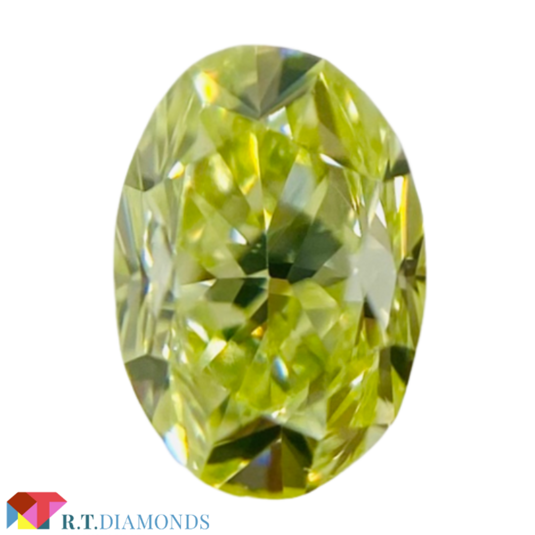 FANCY YELLOW GREEN 0.306ct OV/RT2078/CGLナチュラルクラリティ