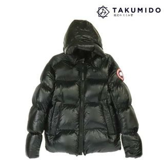 カナダグース(CANADA GOOSE)のカナダグース ダウンジャケット 2252M 中古 サイズM ブラック メンズ CANADA GOOSE 【中古】 | ブランド ウインターファッション 男性 アウター 黒色 防寒 Bランク(ダウンジャケット)