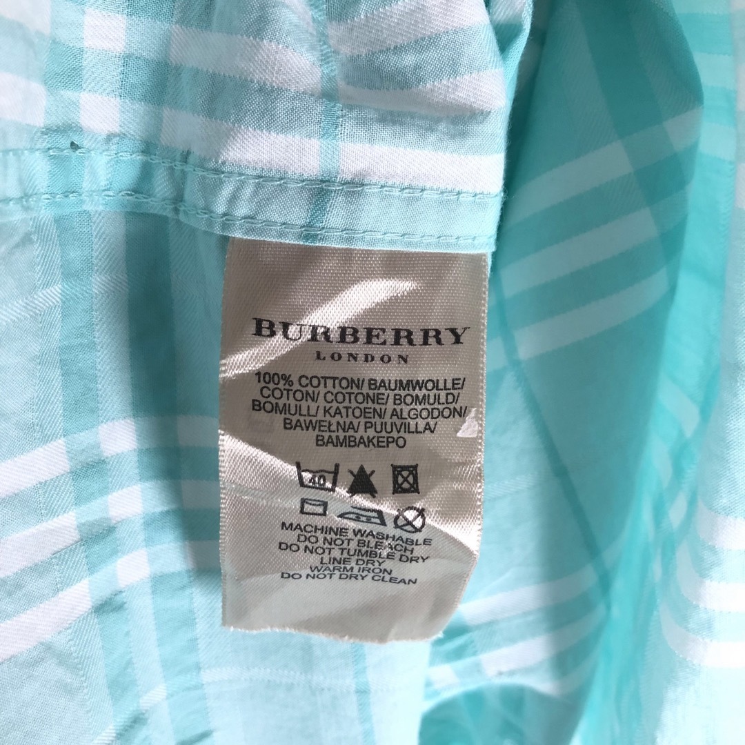 美品　現行　BURBERRY バーバリー　春夏　メンズ　チェック柄　シャツ