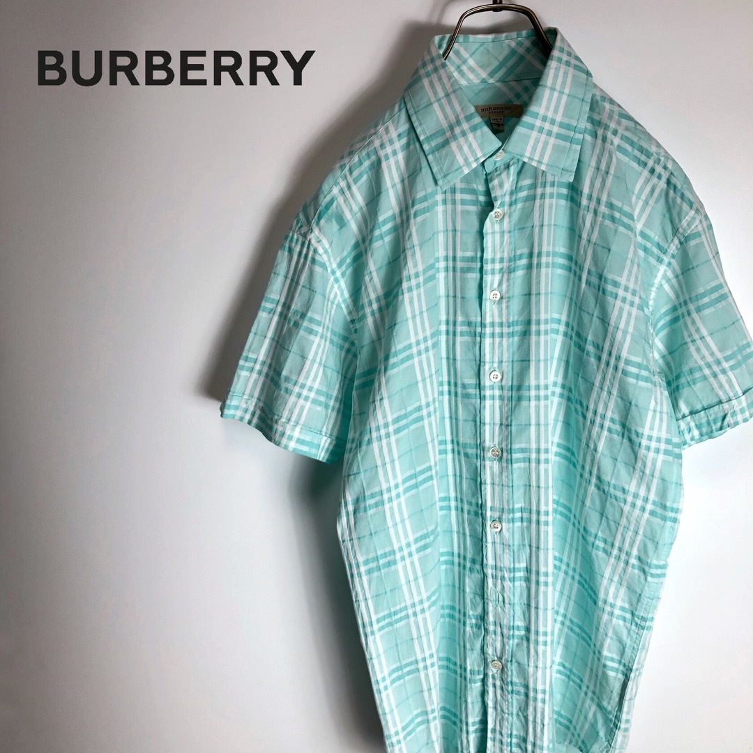 美品　現行　BURBERRY バーバリー　春夏　メンズ　チェック柄　シャツ | フリマアプリ ラクマ