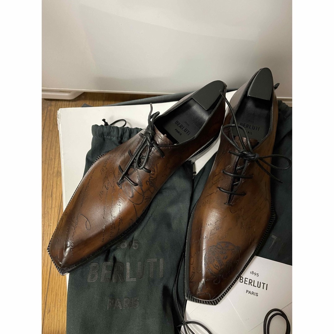 ベルルッティ Berluti アレッサンドロ レザーシューズ ビジネスシューズ カーフレザー 革靴 メンズ 7(25.5cm~26cm相当) ブラウン