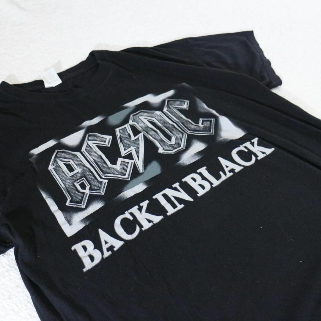 MUSIC TEE(ミュージックティー)のACDC BACK IN BLACK Tシャツ ブラック レディース バンドT レディースのトップス(Tシャツ(半袖/袖なし))の商品写真