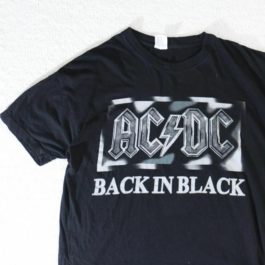 MUSIC TEE(ミュージックティー)のACDC BACK IN BLACK Tシャツ ブラック レディース バンドT レディースのトップス(Tシャツ(半袖/袖なし))の商品写真