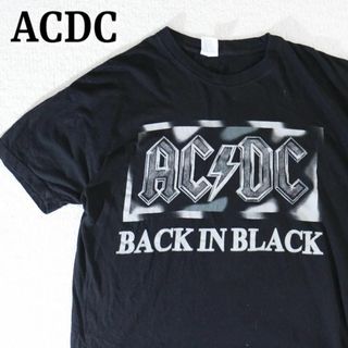 ミュージックティー(MUSIC TEE)のACDC BACK IN BLACK Tシャツ ブラック レディース バンドT(Tシャツ(半袖/袖なし))