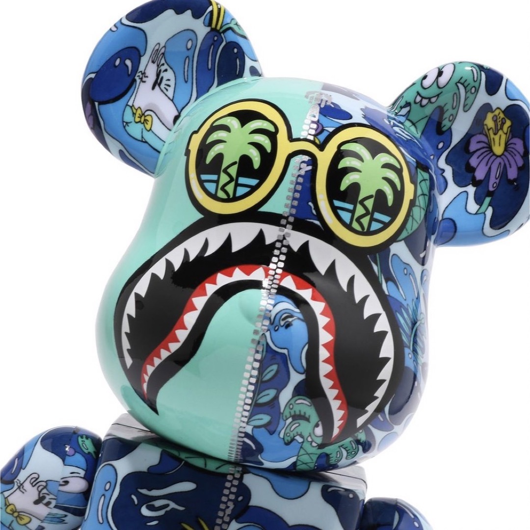 オールノット BAPE × Steven Harrington × BE@RBRICK ブルー | www