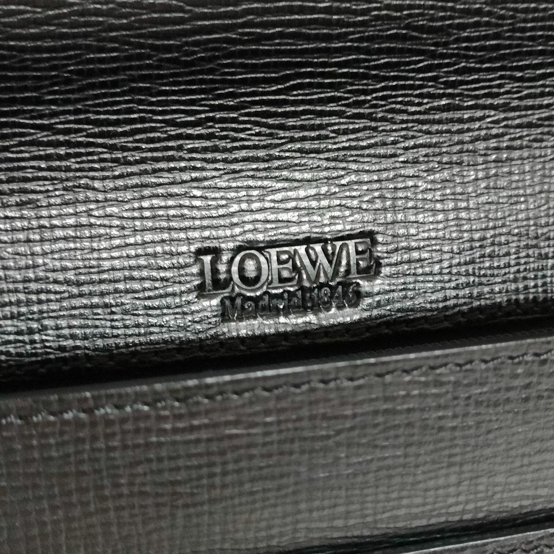 極美品 LOEWE ロエベ アナグラム レザー ビジネスバッグ メンズ ブラック 8