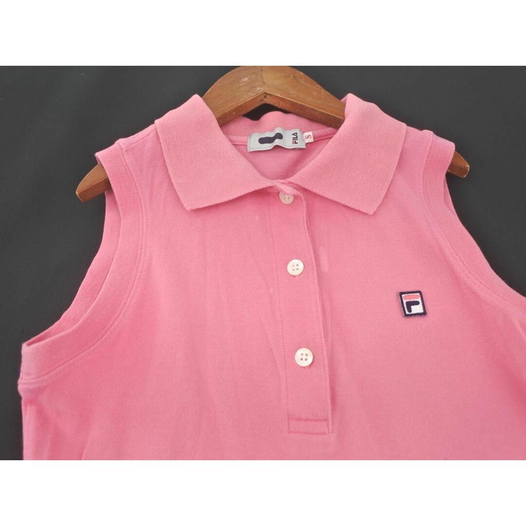 FILA - FILA フィラ ノースリーブ ポロシャツ sizeS/ピンク