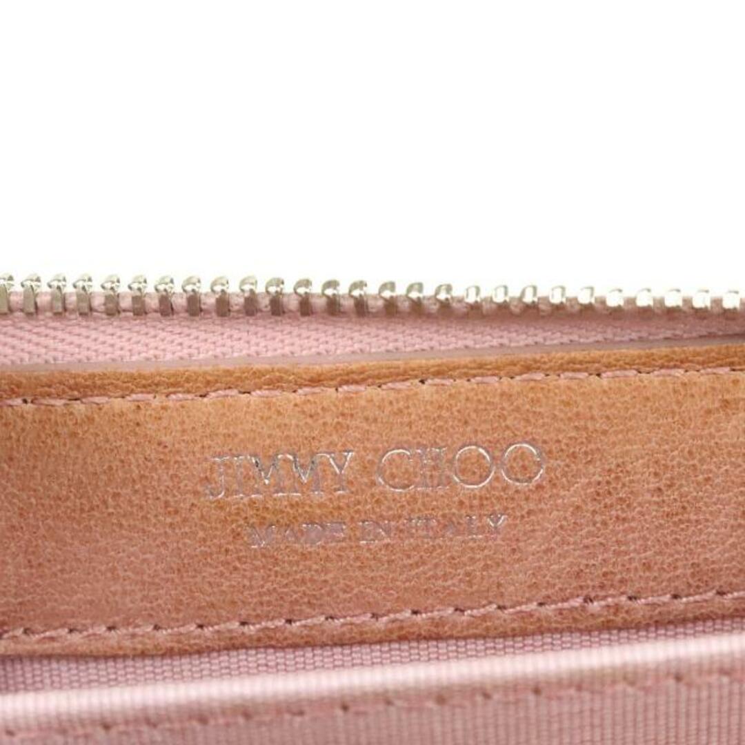 JIMMY CHOO(ジミーチュウ)のジミーチュウ コインケース スタースタッズ 中古 ピンク ライトブラウン レザー JIMMY CHOO 【中古】 | 小銭入れ サイフ レディース ファッション ジミーチュー 財布 カードケース 銀 シルバー金具 星 ブランド小物 ランクB レディースのファッション小物(コインケース)の商品写真