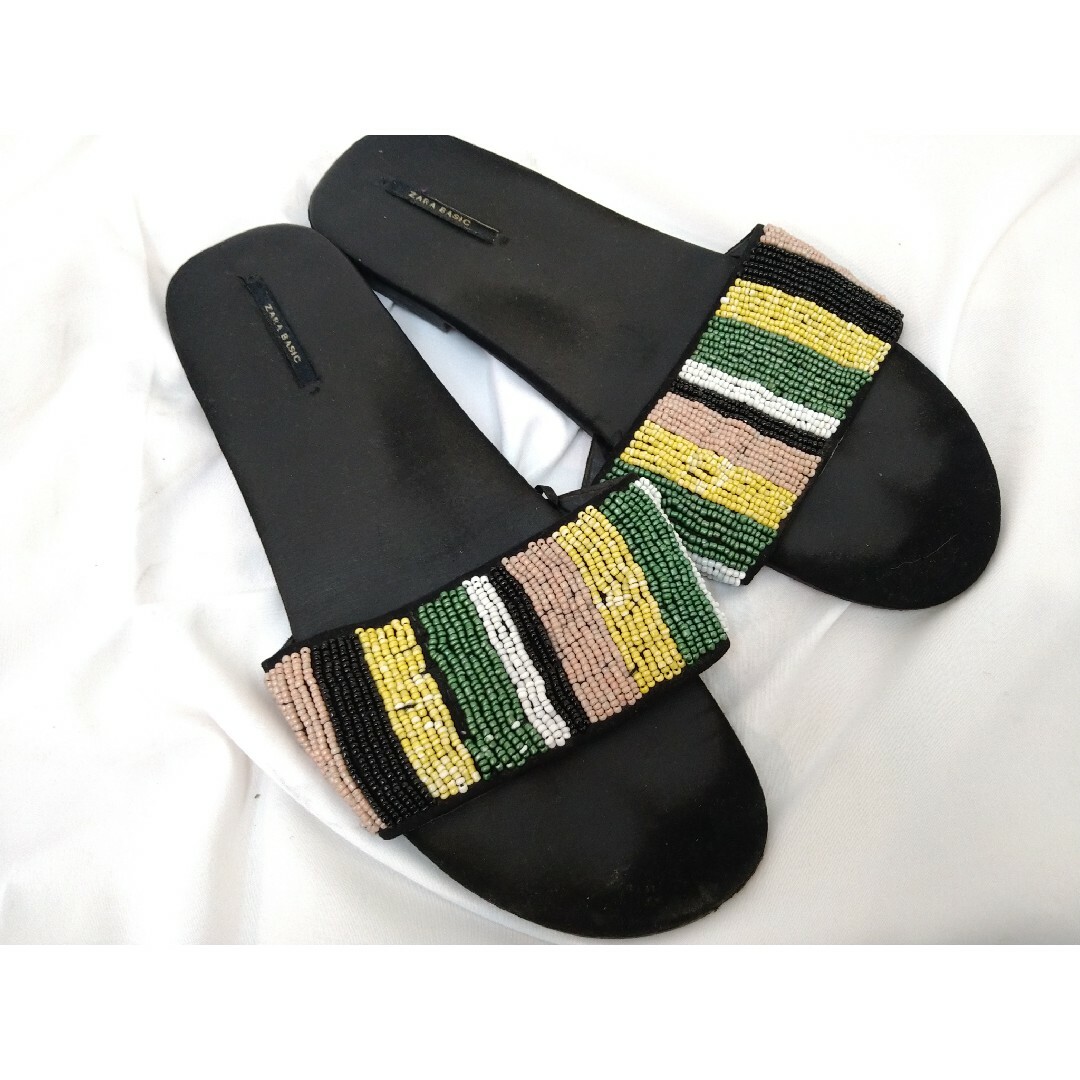 ZARA(ザラ)のZARA サンダル　ビーズサンダル　ユニセックス レディースの靴/シューズ(サンダル)の商品写真
