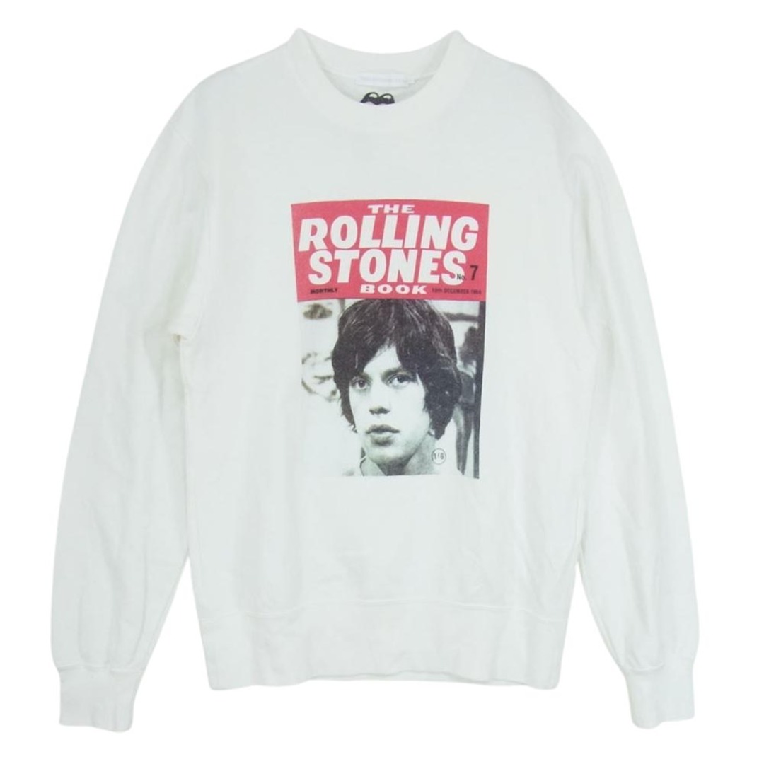 HYSTERIC GLAMOUR ヒステリックグラマー 06201CS01 THEE XXX トリプルエックス THE ROLLING STONES ザ ローリング ストーンズ プリント スウェット ホワイト系 S